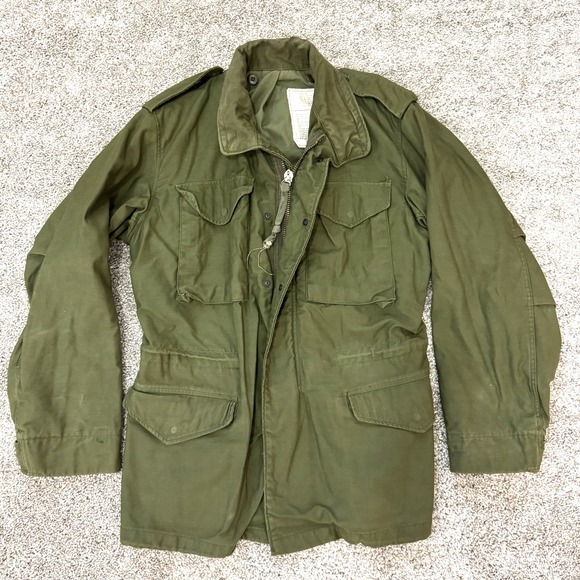 Alpha Industries Other - Vintage 80s Alpha Industries Green M65 Cold Weather Field Coat Men's Size Sm L